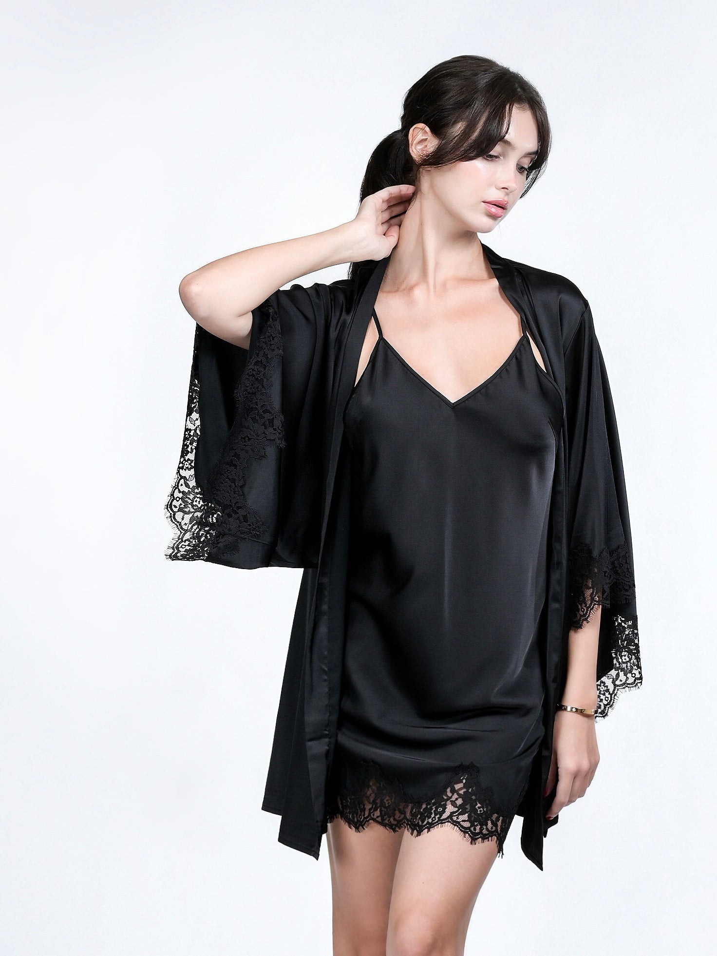 Amelie Silk Robe - Sugar8 Studio